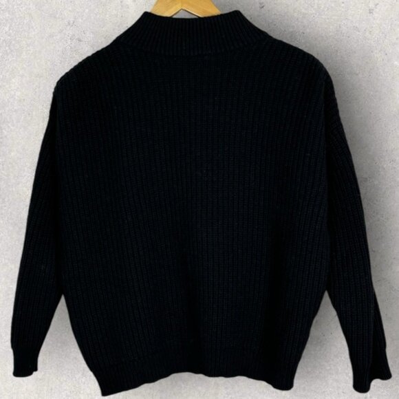 Sezane Wool Lucas Jumper Sweater Black Knit Size Small French - Picture 6 of 16
